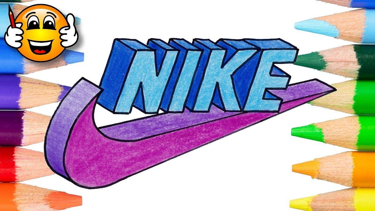 3D Nike Logo - Coloring Pages for Kids Nike Logo in 3D | Coloring Book Videos ...