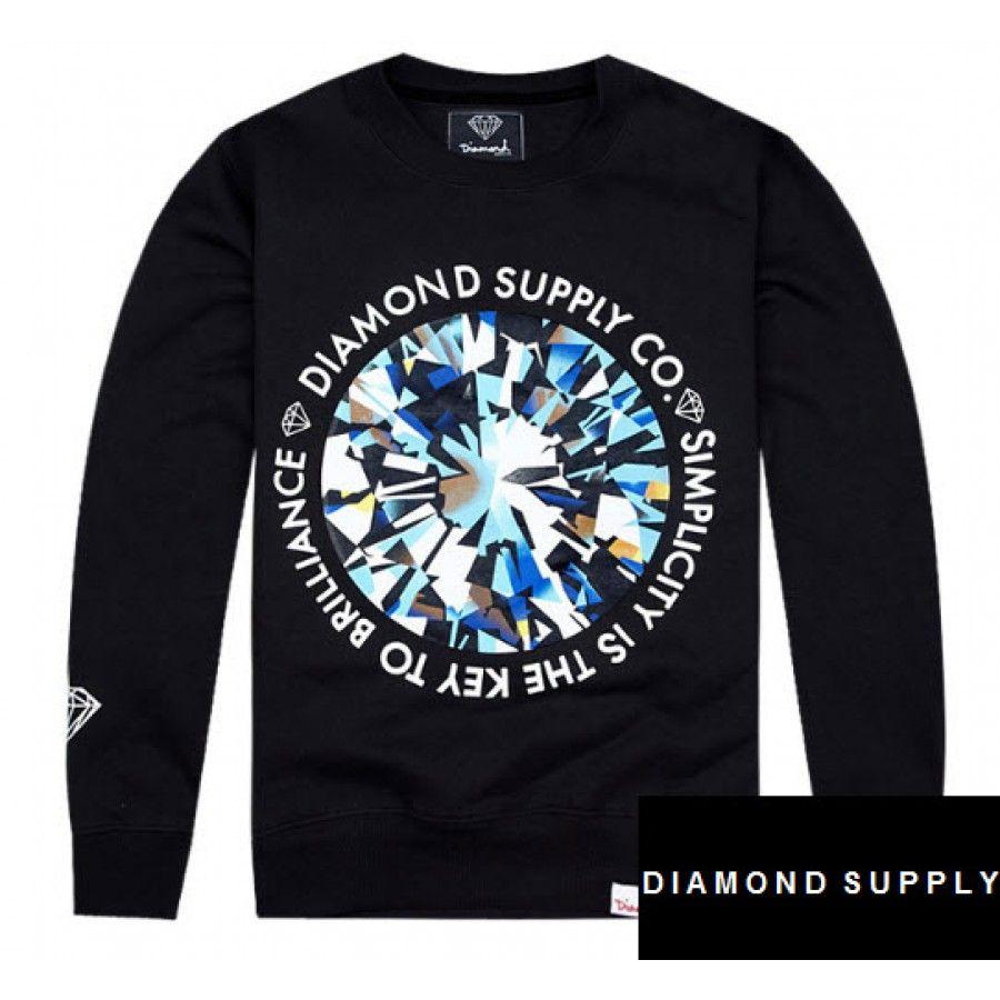 The Hundreds Diamond Supply Co Logo - Diamond Supply Co. Simplicity Sweatshirt (Black)