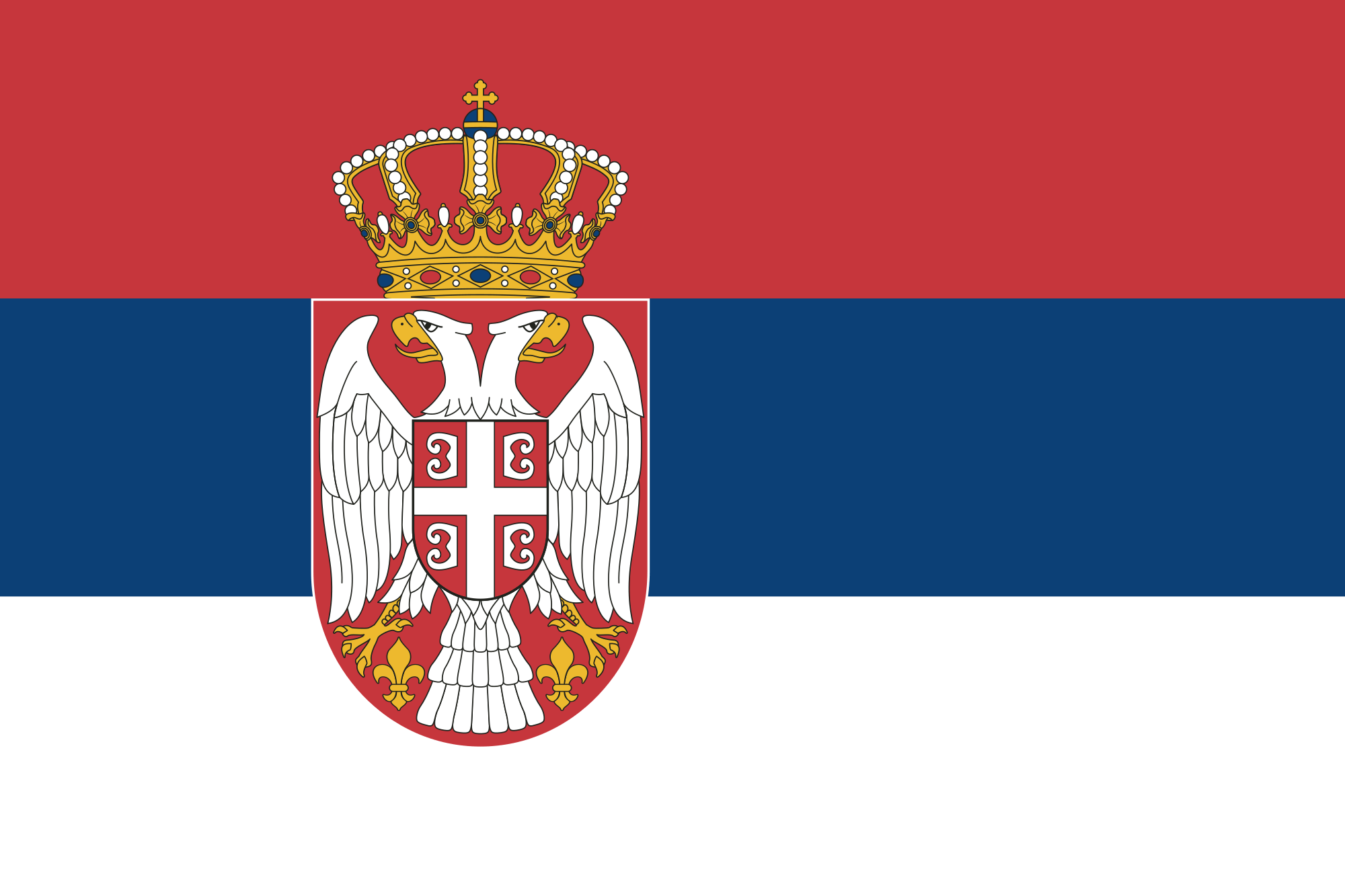 Red and Blue F Crown Logo - Flag of Serbia