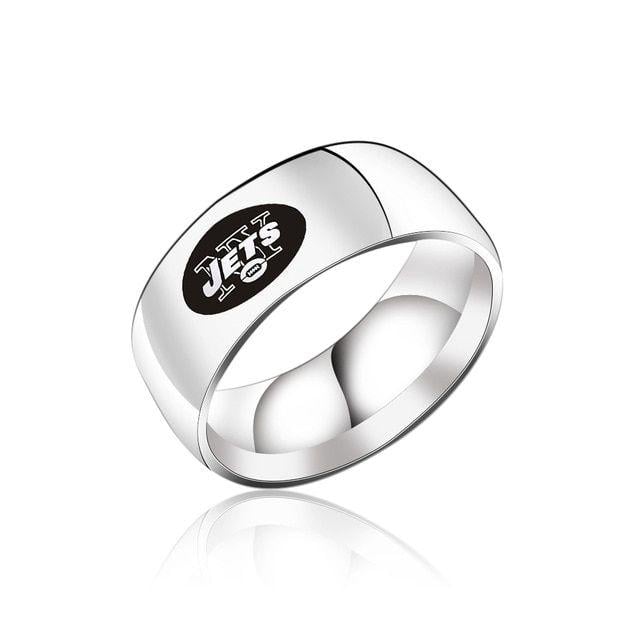 Vintage New York Jets Logo - New York Jets logo Titanium Steel Rings Fashion Jewelry Vintage Punk ...