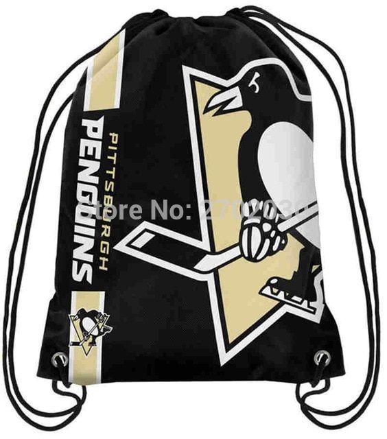 Penguin Sports Logo - Pittsburgh Penguins Big Logo Drawstring Bags Men Sports Backpack ...