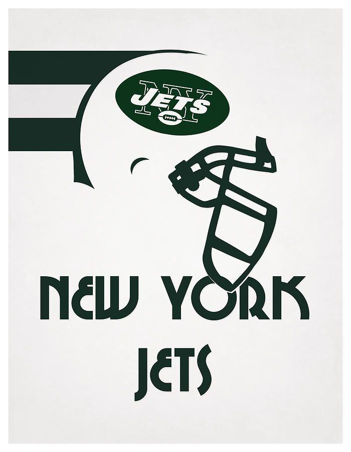 Vintage New York Jets Logo - New York Jets Team Vintage Art Mixed Media by Joe Hamilton