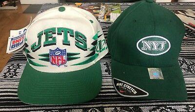 Vintage New York Jets Logo - VINTAGE NEW YORK Jets Logo Athletic Sharktooth Snapback Hat Bundle ...