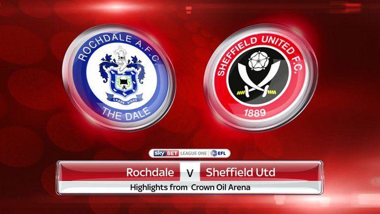 Red and Blue F Crown Logo - Rochdale 3-3 Sheff Utd | Video | Watch TV Show | Sky Sports