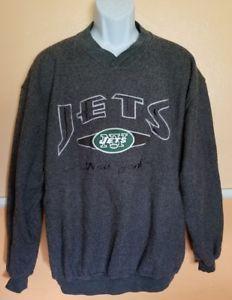 Vintage New York Jets Logo - Vintage Lee Sport Men Large L New York Jets Logo Grey Pullover ...