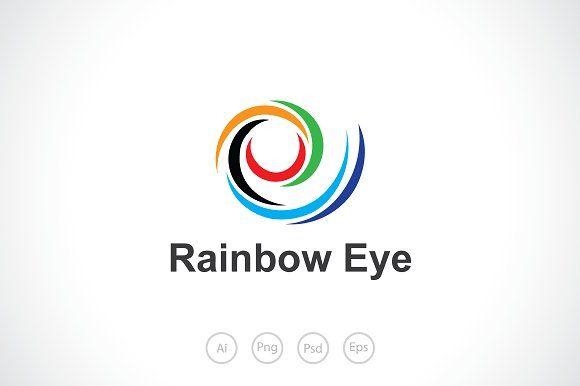 Swirl Eye Logo - Rainbow Eye Logo Template ~ Logo Templates ~ Creative Market