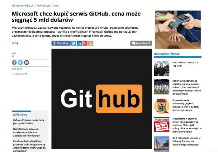 Tech Media Website Logo - Polish media & tech website just published news with this Github ...