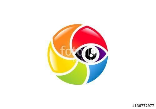 Swirl Eye Logo - eye abstract vision sphere round logo, abstract circle vortex ...