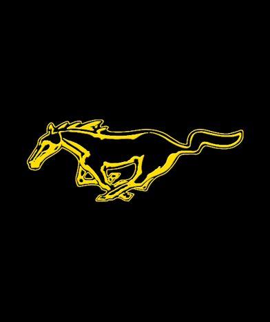 Mustang Logo - Ford Mustang Logo Black Yellow
