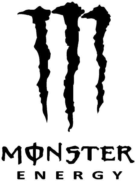 Black and Monster Energy Logo - MONSTER ENERGY DECAL in over 30 different colours!