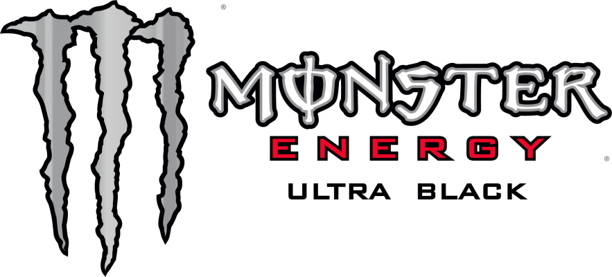 Black and Monster Energy Logo - Ultra Black
