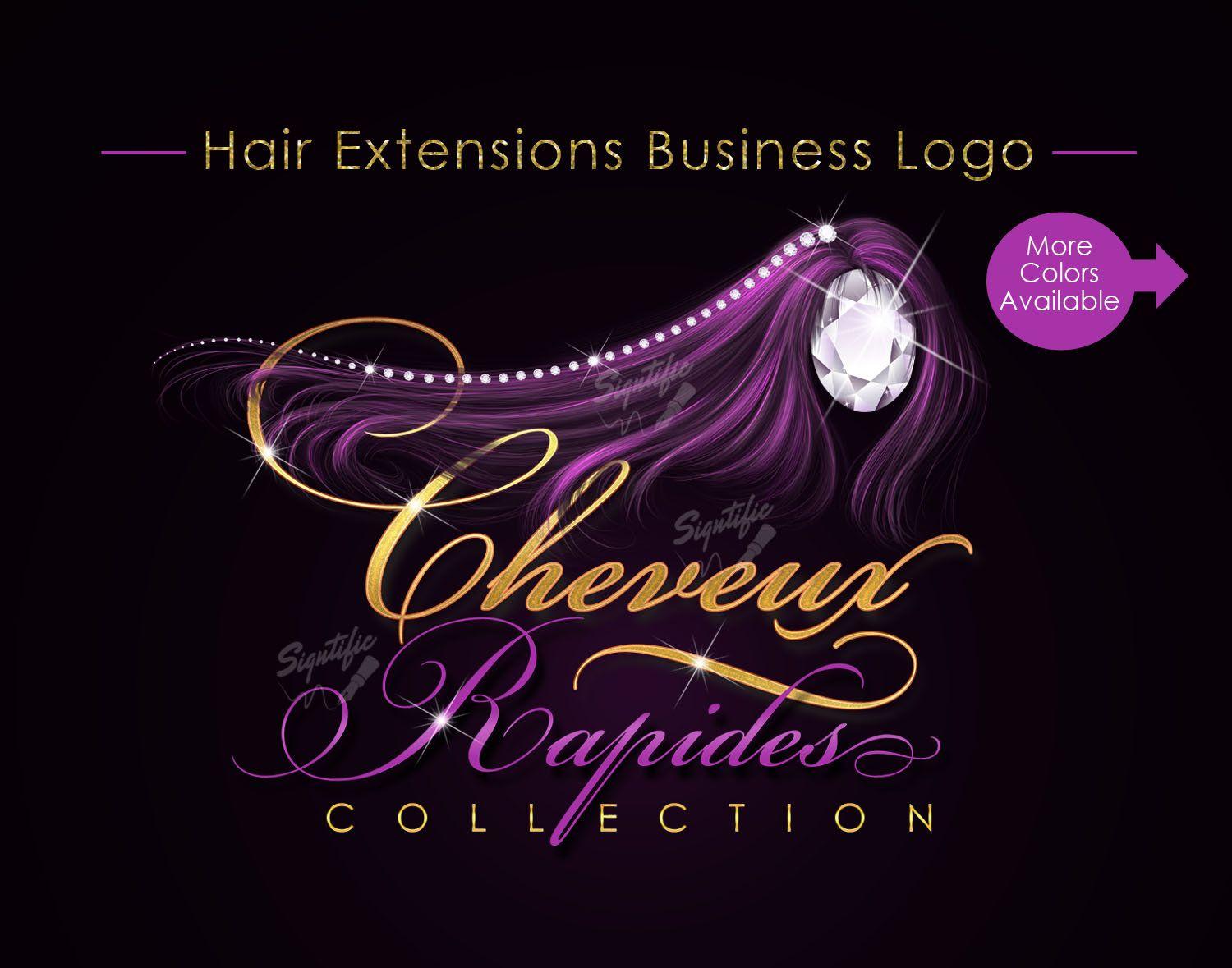 Glitter Hair Pictures of Logo - Hair Business Logo, logo for Hair, Hair Extensions Logo, Glitter ...