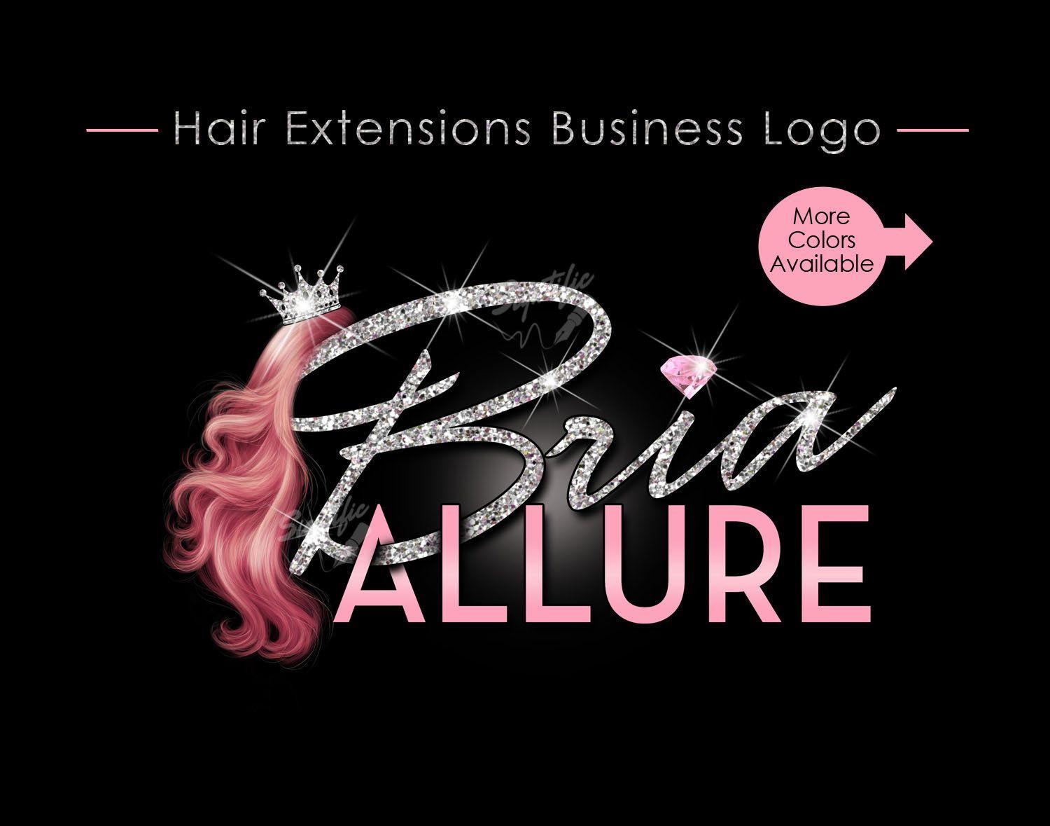 Glitter Hair Pictures of Logo - Hair Extensions Logo, Hair Bundle Business Logo, Glitter Hair Logo