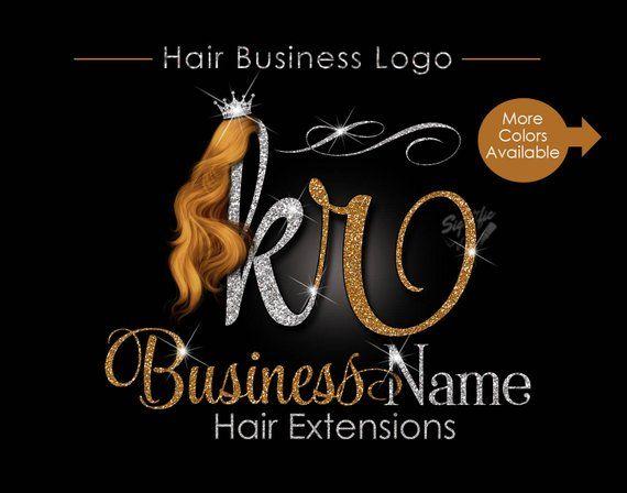 Glitter Hair Pictures of Logo - Hair Extensions Business Logo, Glitter Logo, Honey Gold Hair Logo