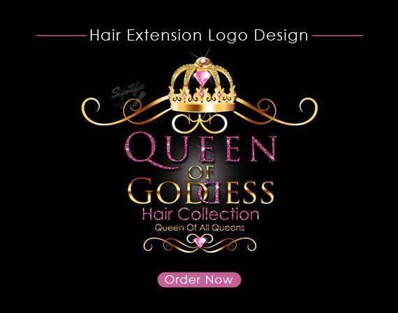 Glitter Crown Logo - Custom Hair Extensions Business Logo, Crown and Diamond Logo ...