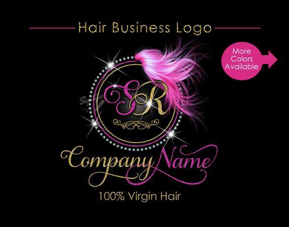 Glitter Hair Pictures of Logo - Hair Extensions Logo Circular Diamond Bling Logo Glitter | Etsy