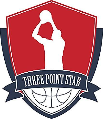 Red Three-Point Star Logo - Amazon.com: Three Point Star Basketball Label Home Decal Vinyl ...