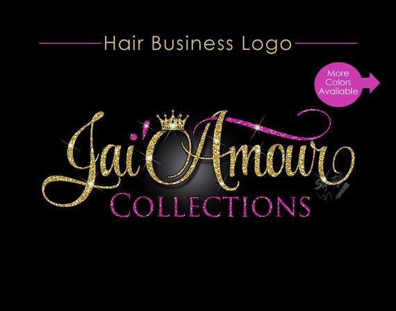 Glitter Crown Logo - Hair Extensions Logos - Signtific Designs