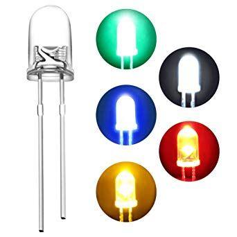 Red Yellow Blue Round Logo - DiCUNO 450pcs(5 colors x 90pcs) 5mm LED Light Emitting Diode Round