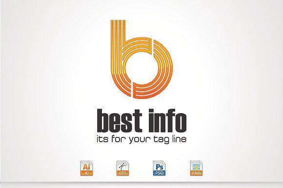 Best Letter Logo - Best Info,Letter B,P Logo ~ Logo Templates ~ Creative Market