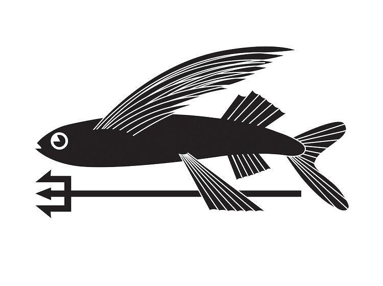 Fish Surf Logo - Patagonia Surf logo, a graphic depicting a flying fish that ...
