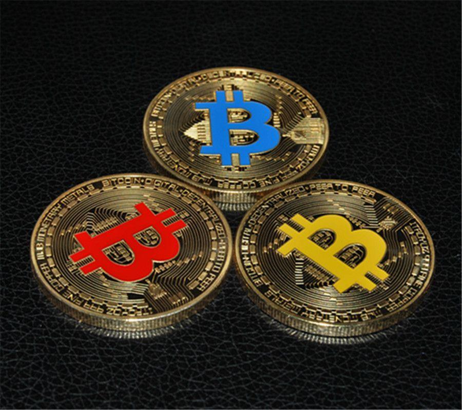 Red Yellow Blue Round Logo - Free Shipping,Gold Plated Red, Yellow, Blue.Bitcoin Commemorative ...