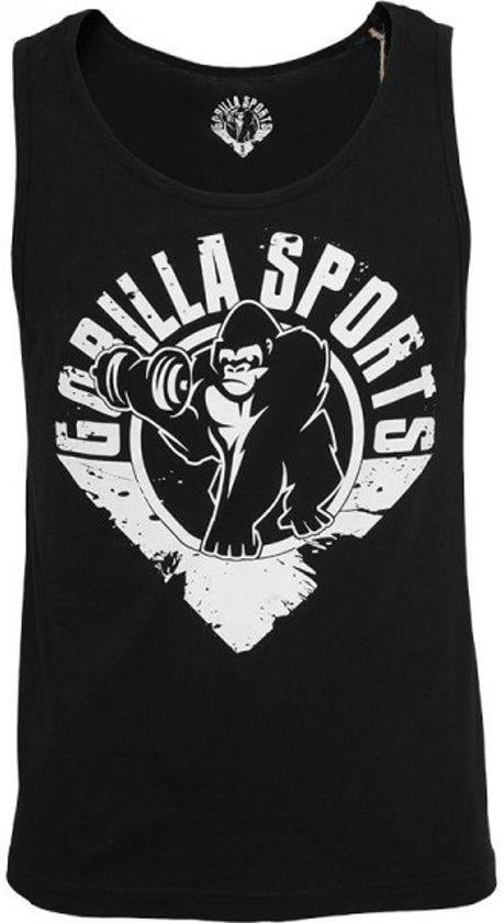 Gorilla Sports Logo - bol.com. Zwarte Tanktop Gorilla Sports Logo (in wit)