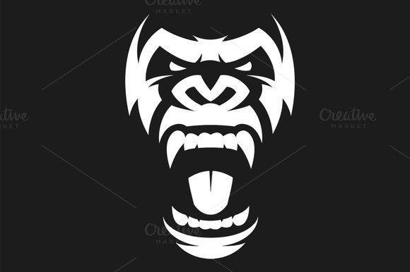 Gorilla Sports Logo - Angry gorilla symbol. Sport Icons. $8.00 | Sport Icons in 2019 ...