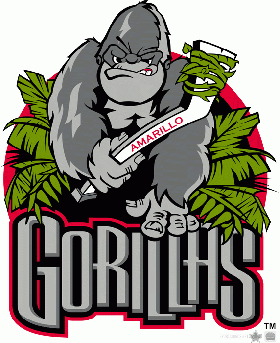 Gorilla Sports Logo - Amarillo Gorillas Primary Logo Hockey League CeHL