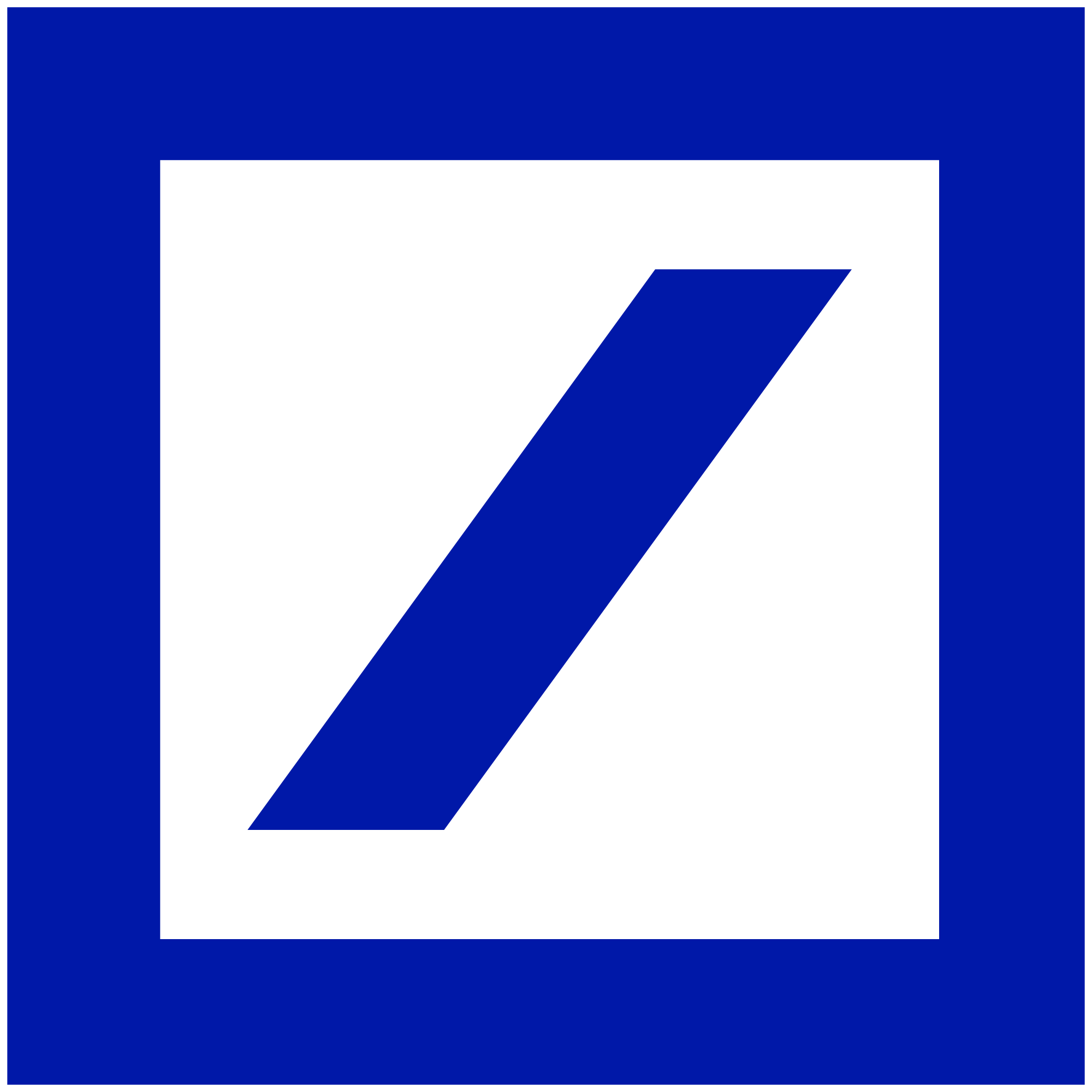 Blue Square with Line Logo - Network
