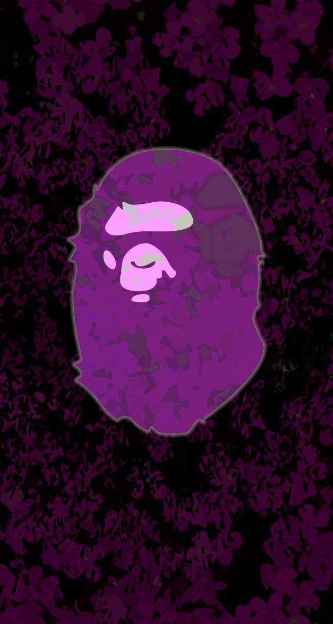 Purple BAPE Logo - A Bathing Ape Wallpapers - Wallpaper Cave