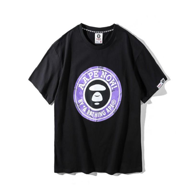 Purple BAPE Logo - aape black dessert camo stamp tee logo print cotton t-shirts mens ...