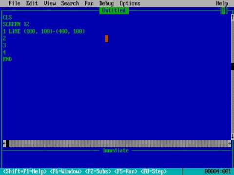 Blue Square with Line Logo - QBASIC TUTORIAL13 MAKING A SQUARE WITH THE HELP OF LINE COMMAND ...