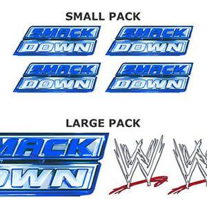 WWE Smackdown Logo - WWE SMACKDOWN LOGO bedroom wrestling wall STICKER PACK, SMALL or ...