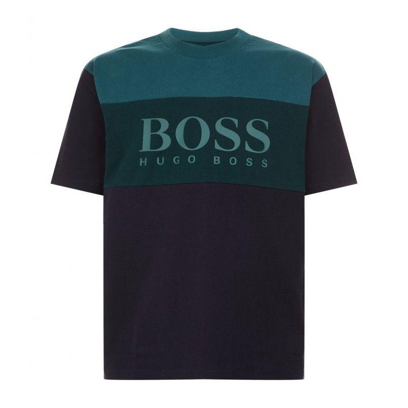 Orange Block Logo - Comparison Boss Orange Colour Block Logo T-shirt Green Mens Pocket T ...