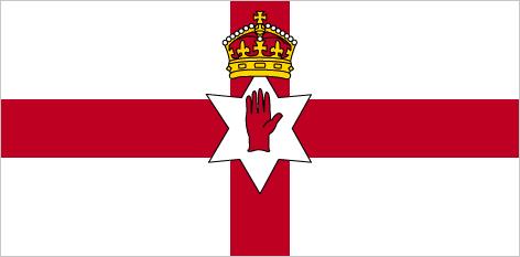 White Flag On a Red Cross Logo - Flag of Northern Ireland | unofficial flag of a unit of the United ...