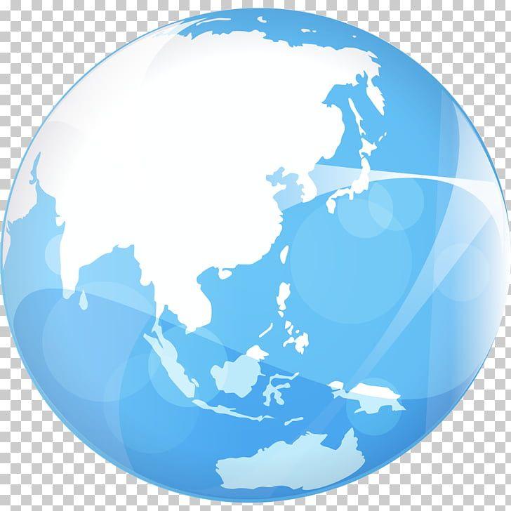 White and Blue Earth Logo - Indonesia Globe Map graphy, Blue Earth, blue and white