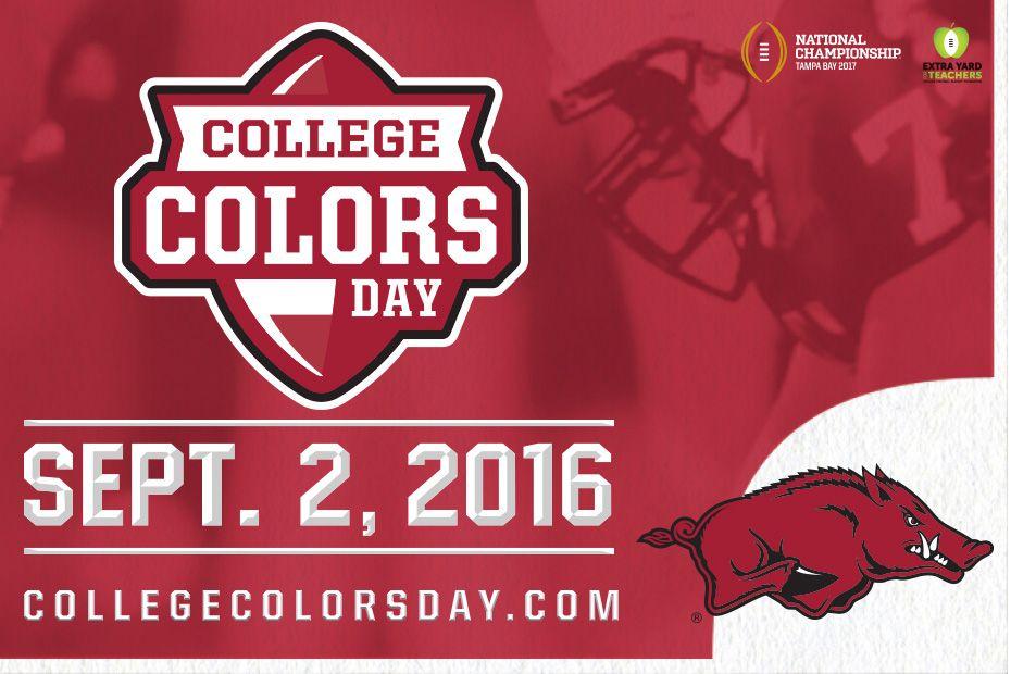 2 Colored College Logo - National Launch Of College Colors Day This Friday | Arkansas Razorbacks