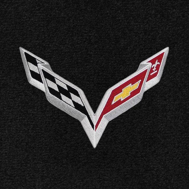 2014 Corvette Stingray Logo - C7 Lloyd Luxe Corvette Stingray Single Logo Floor Mats - Corvette ...