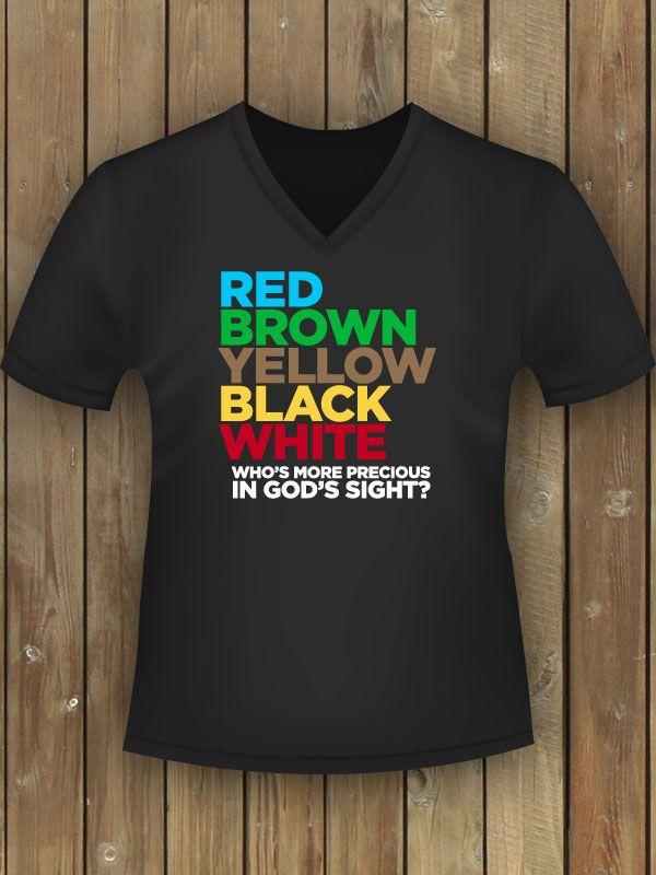 Yellow and Black Word Logo - Red Brown Yellow Black White Tee, Classic And V Neck Made Flesh