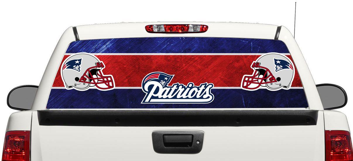 Patriots Football Logo - Product: New England Patriots Football logo Rear Window Decal