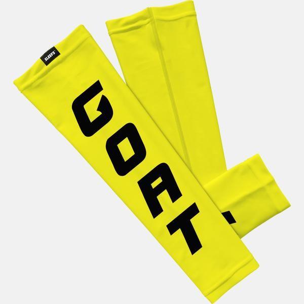 Yellow and Black Word Logo - Goat Spell Out Yellow Black Arm Sleeve | SLEEFS