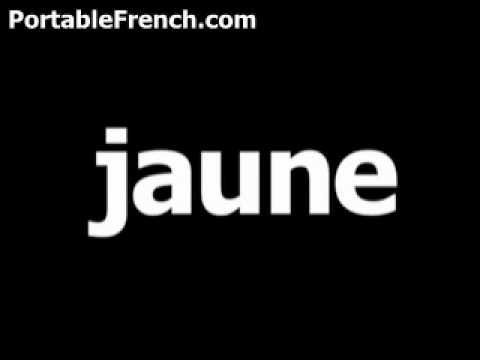 Yellow and Black Word Logo - French word for yellow is jaune