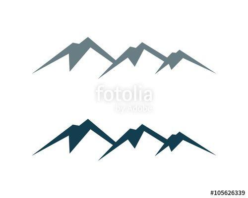 Color Mountain Logo - Two Colors Mountain Logo Template