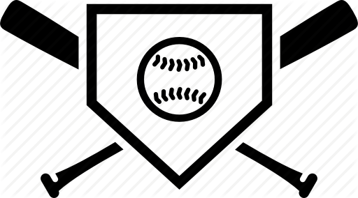 Baseball Home Plate Logo - Baseball, bats, emblem, home, plate, sport icon