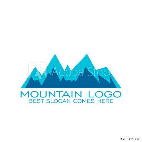 Color Mountain Logo - Mountain logo design, with blue color. - Buy this stock vector and ...