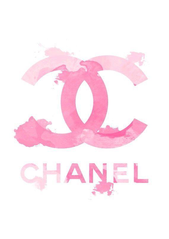Pink Chanel Logo - Chanel logo. Watercolor. Art prints, Art and Chanel art