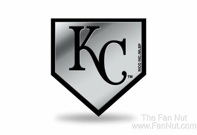 Baseball Home Plate Logo - Kansas City Royals Logo 3d Home Plate Chrome Decal Sticker Truck Car ...