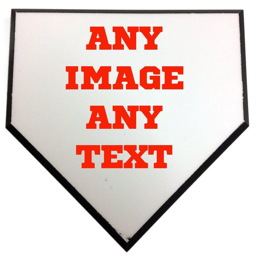 Baseball Home Plate Logo - Personalized Custom Photo Baseball or Softball 6 Home