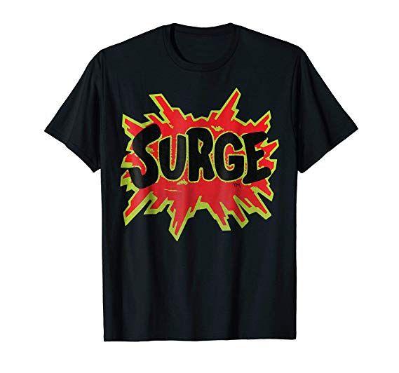 Surge Logo - Amazon.com: Coca-Cola Retro Surge Logo Graphic T-Shirt: Clothing